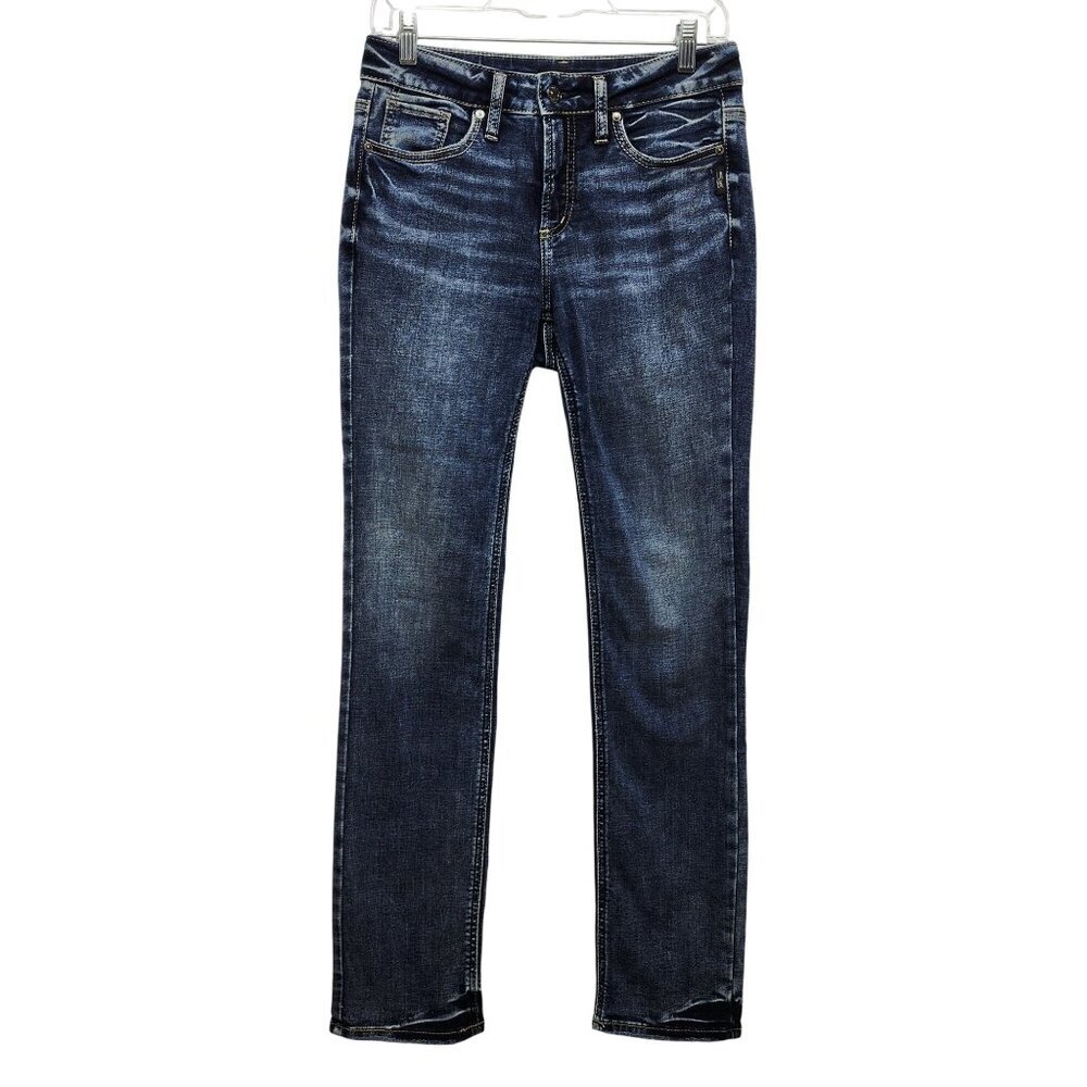 Silver Jeans Suki Straight Leg Size W27/L31 Womens Dark Wash blue Denim Jeans